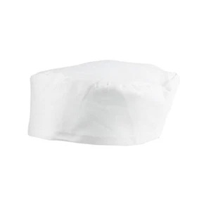 Professional Chefs Skull Cap Kitchen Catering Cooks Hat One Size White 1 5 or 10 - Picture 1 of 4