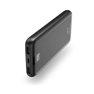 Hama Powerbank 10000mAh externer Akku Handy Schnellladegerät 1x USB-C 2x USB-A - Bild 1 von 4