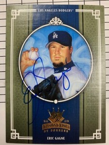 ERIC GAGNE LOS ANGELES DODGERS SIGNED 2005 DONRUSS DIAMOND KINGS #121