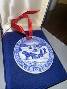 Royal Copenhagen, Wait For Me, Porcelain Mini Plate Ornament, 1986, Denmark - Picture 1 of 4