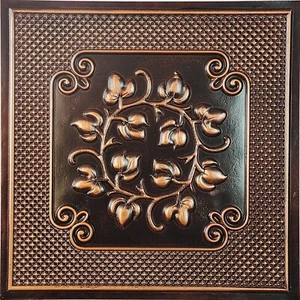 Paneles de pared estéreo de PVC azulejos decorativos de lujo 10 piezas PL66 cobre tradicional - Imagen 1 de 24