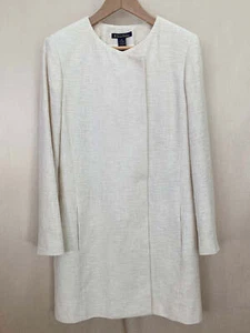 NWT - BROOKS BROTHERS cream Cotton Linen Boucle Tweed Jacket - 14 - Picture 1 of 11