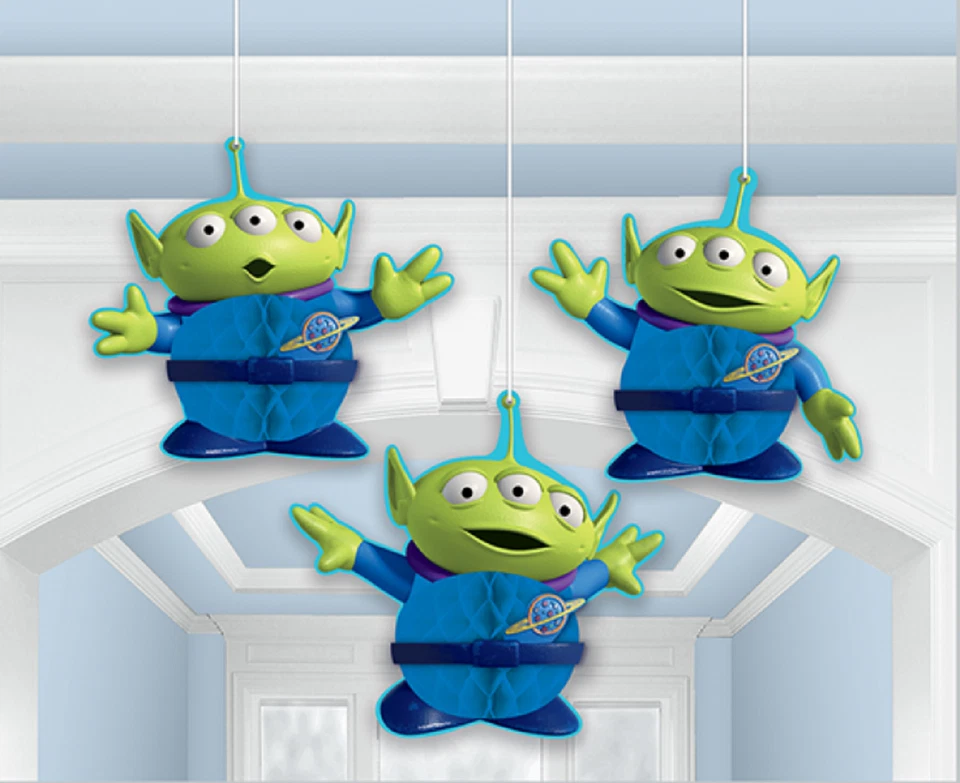 Toy Story Aliens Hanging Honeycomb Decorations 3pk - Toy Story Party Supplies - Image 1 of 1