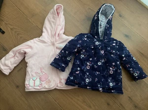 Marks & Spencers Girls Reversible Jackets Age 0-3 Months - Picture 1 of 5