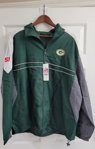 Green Bay Packers Jacket Mens Extra Large Windbreaker XL Dunbrooke New With Tags - Picture 1 of 6
