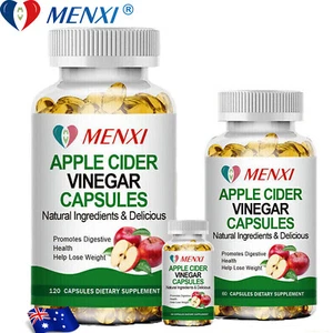 Pure APPLE CIDER VINEGAR ACV 1600+200mg PURE WEIGHT LOSS FAT BURNER 10-120 Pills - Picture 1 of 13