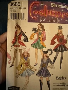 Simplicity Sewing Pattern 3685 Misses Steam Punk Costume HH 6-12  Dress Jacket - Picture 1 of 5
