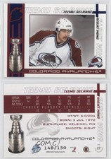 2003-04 Pacific Quest for the Cup Blue /150 Teemu Selanne #27 HOF