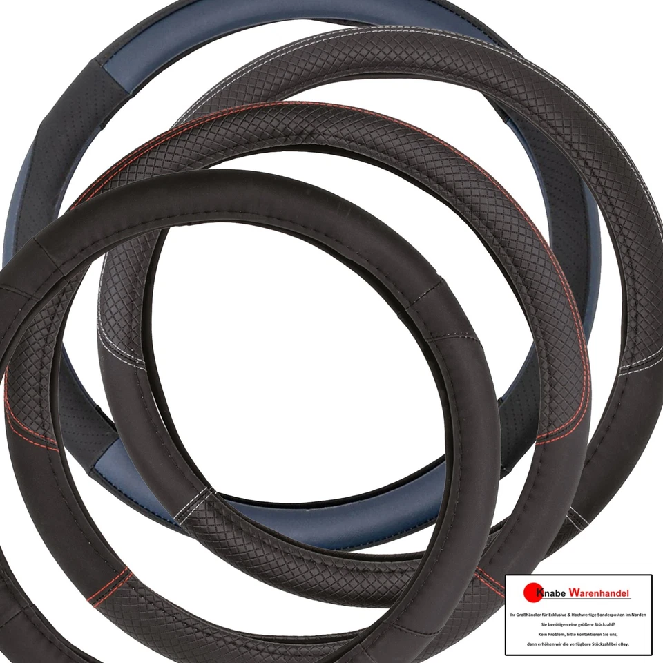 Auto Lenkradbezug Qualitäts- Lenkradhülle, Lenkradschoner Ø 37 - 39 cm 4 Farben - Bild 1 von 1