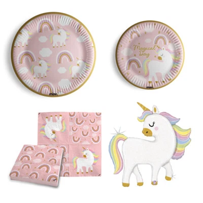 Maverick Set per Feste di Compleanno a Tema Unicorno 53 pezzi Feste per bambi... - Immagine 1 di 4