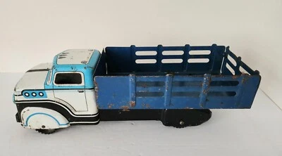 Camión de juguete vintage Marx con estaca litográfica de hojalata - años 50 Foto 1 de 4