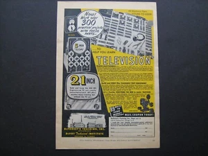 1954 DeForest/DeVry Television TV service/repair training course--vintage '54 ad - Picture 1 of 1