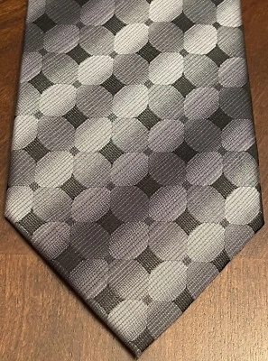 John Ashford Gray Hand Made Polyester Men’s Neck Tie Made In China - Image 1 of 4