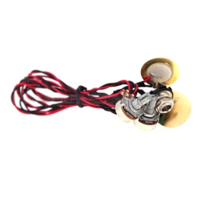 1 PIEZA Pastilla de Guitarra DUAL Piezoeléctrica 1/4" 6.35mm Jack Socket 1 Volumen 1 Tono Foto 1 de 4