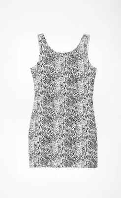 H&M Women Black Animal Print Bodycon Dress Size 12 Sleeveless - Image 1 of 4