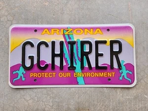 Arizona Protect Our Environment Aluminum Embossed License Tag AZ Single GCHIRER - Picture 1 of 16