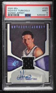 2000-01 SPx Jersey /2500 Hedo Turkoglu Hidayet #125 PSA 9 MINT Rookie Auto RC - Picture 1 of 4