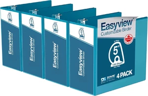 Easyview Premium 3-Ring Binders with Clear-View Covers and D Rings, Binders for - Picture 1 of 12