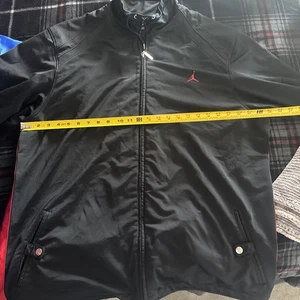Vintage Jordan Jacket Mens 2XL Black Red Basketball Pockets Track Warm Up Y2K - Picture 1 of 11