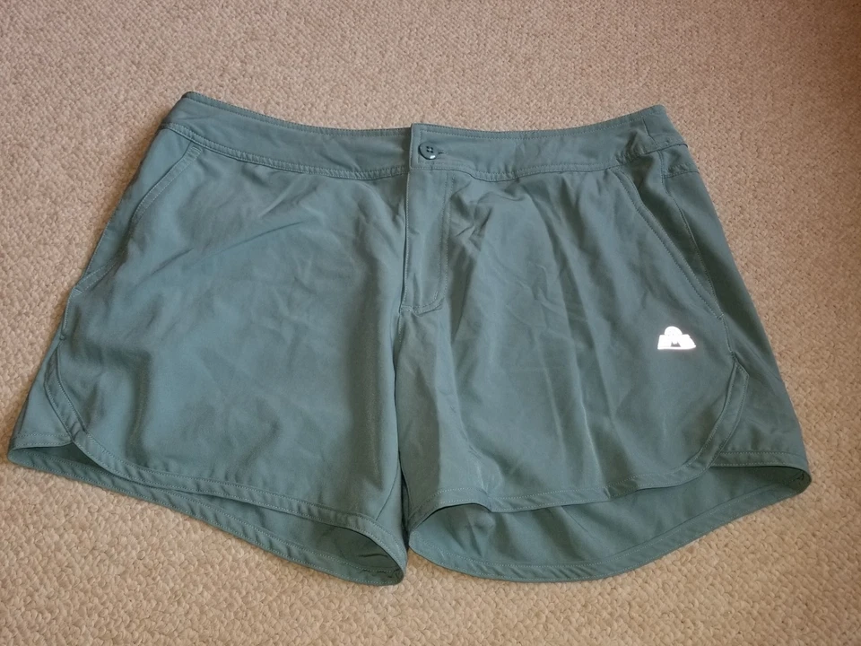 Pantalones Cortos para Mujer Nuevos sin Etiquetas-EMS EAST MOUNTAIN SPORTS-verde fuerza rendimiento senderismo-L Foto 1 de 4
