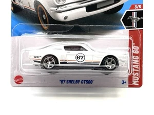 Hot Wheels '67 Shelby GT500 #161 2025 (blanco) intercambio de ruedas personalizado por AEB - Imagen 1 de 5