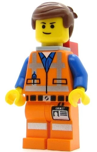 LEGO The LEGO Movie Minifigure Emmet - with of Resistance Plate Leg (Genuine) - Image 1 of 1
