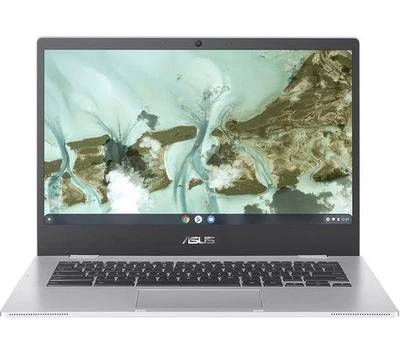 ASUS CX1 14" Chromebook Intel Celeron 4GB RAM 64 GB eMMC, Silver - Image 1 of 4
