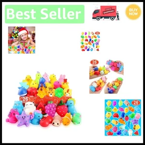 Mochi Squishy Toys - Pack de 26 Animaux Fun, Idéal pour Cadeaux d'anniversaire et Faveurs de fête - Photo 1 sur 10