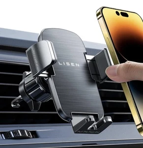 LISEN Car Phone Holder for Air Vent, 360° Rotation, Fits 4-7'' Phones - Zdjęcie 1 z 9