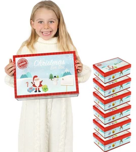 PACK OF 6 CHRISTMAS EVE BOX CHRISTMAS GIFT BOX XMAS WRAPPING 32 x 21 x 11cm - Picture 1 of 9