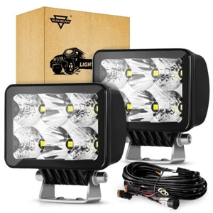 AUXBEAM 3"Inch LED Work Light Square Pods Spot Flood OffRoad Lights Truck SUV - Bild 1 von 12