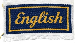 Polizei BAYERN Landpolizei * ENGLISH * 60er J. Abzeichen Patch Bayerisch gewebt - Bild 1 von 2