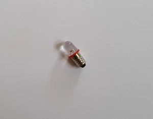 Filettatura a vite LED ROSSO 6 Volt E10 lampadina lampadina a vite illuminazione presepe - Foto 1 di 1