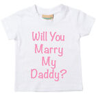 60 Second Makeover Limited Will You Marry My Daddy? White Tshirt Size -  Pink Te