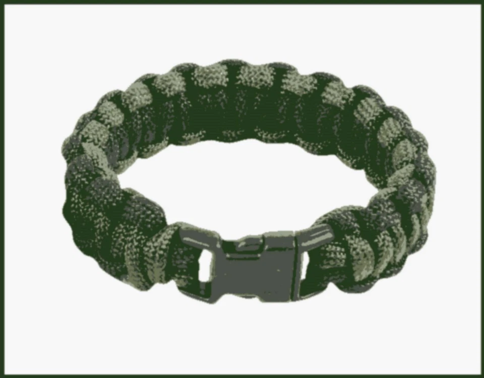 Pulseira Paracord 921 Rothco Dois Tons Olive Drab / Preta 8" Comprimento - Imagem 1 de 1