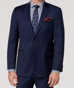 $640 Tommy Hilfiger Men's Blue Modern-Fit Stretch 2-Piece Suit Jacket Pants 40S - Picture 1 of 4