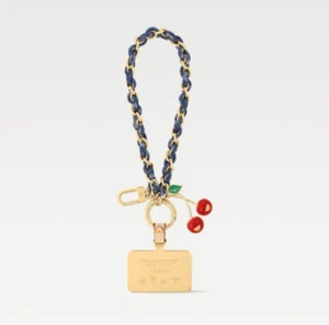 LOUIS VUITTON x Takashi Murakami M02623 Fortune Denim Cherry Bag Charm Japan LV - Picture 1 of 6