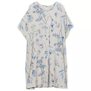 Large Floral Oversized Knee Length Dress Lightweight Flowy V Neck Unlined H&M - Picture 1 of 7