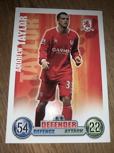 Andrew Taylor Middlesbrough FC Match Attax 2007/08 Football Card - Picture 1 of 2