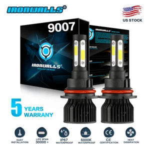 Faros LED 9007 de 4 lados bombillas altas/bajas para Ford F-150 1992-2003 F-250 1992-1999 - Imagen 1 de 12