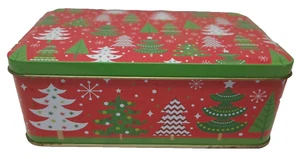 Caja de almacenamiento de metal para regalo de árbol de Navidad de 7" x 4,5" - Imagen 1 de 8