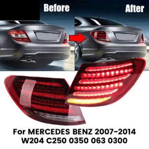 Paar LED Rückleuchten Bremsleuchten für Mercedes Benz W204 C200 C250 C300 07-14 - Picture 1 of 16