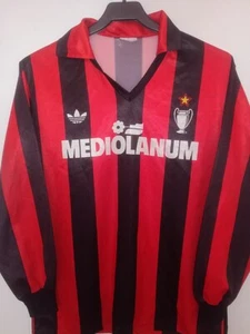 AC MILAN 1990-1991 Mediolanum camiseta shirt trikot maillot maglia adidas - Picture 1 of 7