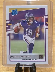 2020 Donruss Rated Rookie #313 Justin Jefferson Minnesota Vikings RC - Picture 1 of 2