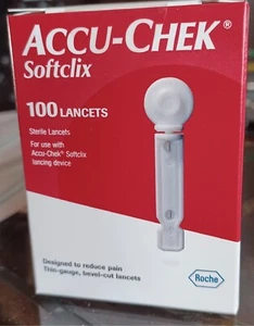 100 ACCU-CHEK SOFTCLIX GLUKOSELANZETTEN, NEU 7 -31-2027 - Bild 1 von 1