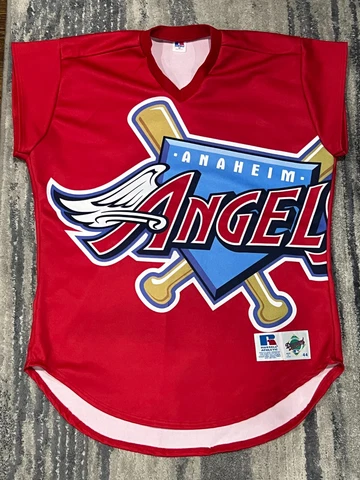Russell Anaheim Angels TATC Turn Ahead The Clock Authentic Jersey sz. 44 vtg Cover