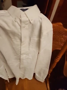 boys Long Sleeve Solid Button-down Oxford button down shirts White 12 US - Picture 1 of 4
