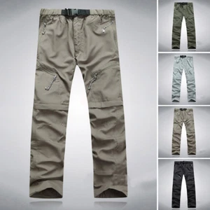 Outdoor Quick Dry Pants Men's Detachable Trousers Hiking Fishing Shorts Pants - Picture 1 of 16
