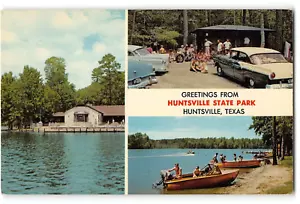 HUNTSVILLE STATE PARK Huntsville, Texas 1950er Autos Vintage Postkarte - Bild 1 von 2