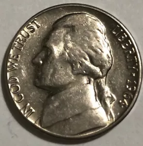 1964 D Jefferson Five Cent Nickel VF Mint Error DDO-001 DDR-006 Circulated￼ Coin - Picture 1 of 24